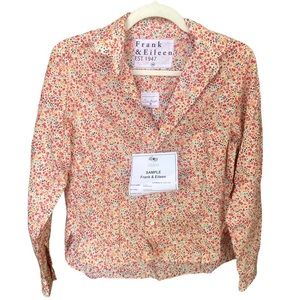 Frank & Eileen Floral Button Down Shirt - Red and Cream